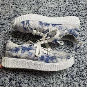 Sole Mates Blue Tie-Dye Sneakers